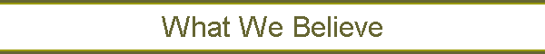 What We Believe